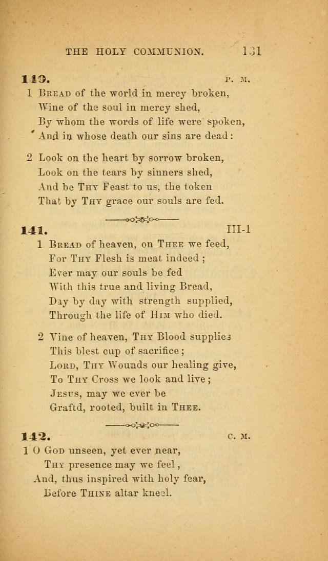 The Church Hymnal: a collection of hymns from the Prayer book hymnal, Additional hymns, and Hymns ancient and modern, and Hymns for church and home. For use in Churches where licensed by the Bishop page 131