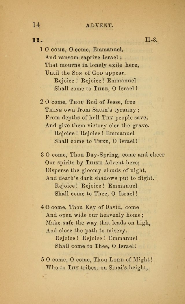 The Church Hymnal: a collection of hymns from the Prayer book hymnal, Additional hymns, and Hymns ancient and modern, and Hymns for church and home. For use in Churches where licensed by the Bishop page 14