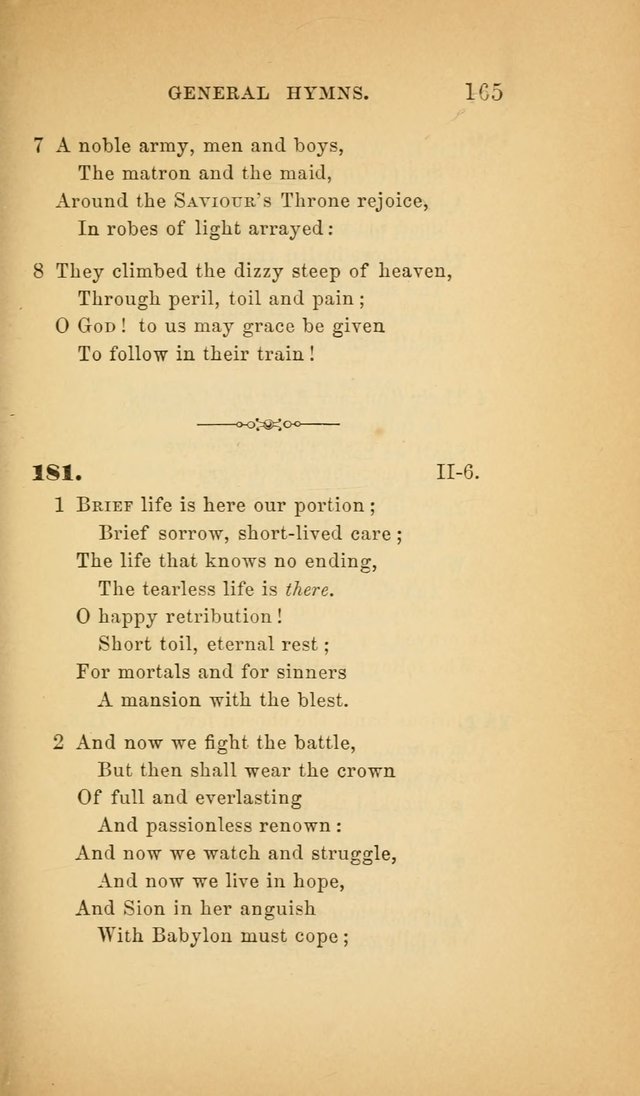 The Church Hymnal: a collection of hymns from the Prayer book hymnal, Additional hymns, and Hymns ancient and modern, and Hymns for church and home. For use in Churches where licensed by the Bishop page 165