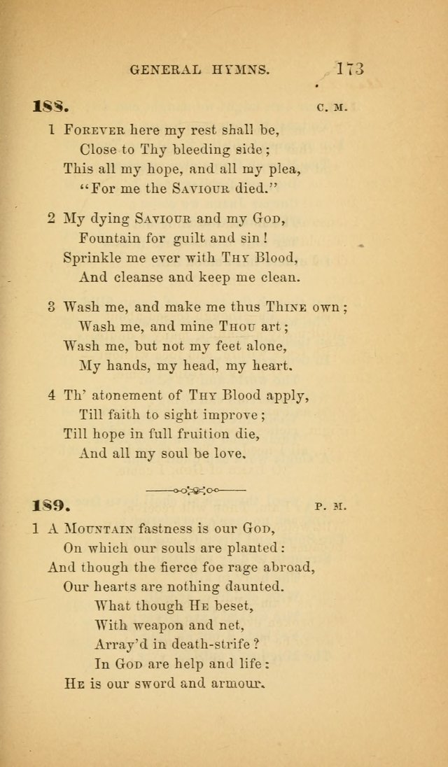 The Church Hymnal: a collection of hymns from the Prayer book hymnal, Additional hymns, and Hymns ancient and modern, and Hymns for church and home. For use in Churches where licensed by the Bishop page 173