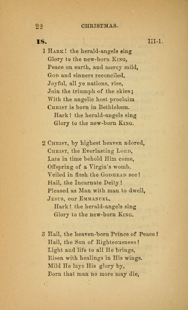 The Church Hymnal: a collection of hymns from the Prayer book hymnal, Additional hymns, and Hymns ancient and modern, and Hymns for church and home. For use in Churches where licensed by the Bishop page 22