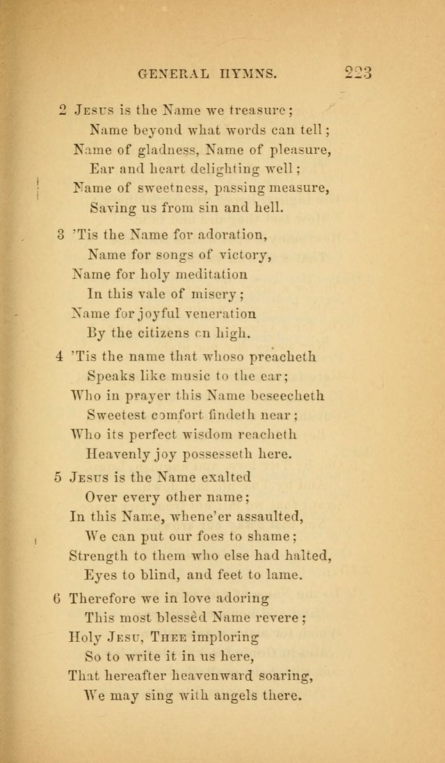 The Church Hymnal: a collection of hymns from the Prayer book hymnal, Additional hymns, and Hymns ancient and modern, and Hymns for church and home. For use in Churches where licensed by the Bishop page 223