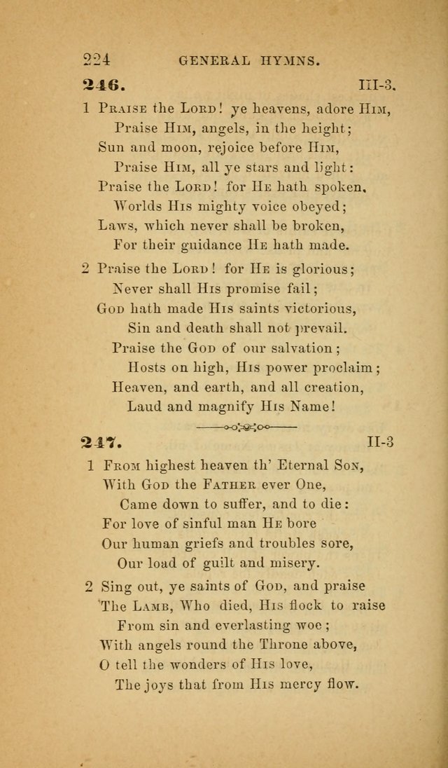 The Church Hymnal: a collection of hymns from the Prayer book hymnal, Additional hymns, and Hymns ancient and modern, and Hymns for church and home. For use in Churches where licensed by the Bishop page 224