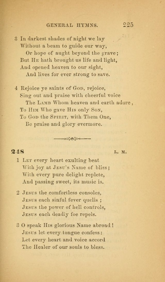 The Church Hymnal: a collection of hymns from the Prayer book hymnal, Additional hymns, and Hymns ancient and modern, and Hymns for church and home. For use in Churches where licensed by the Bishop page 225