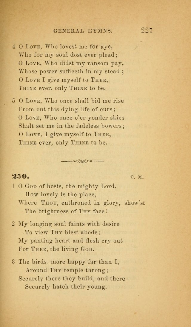 The Church Hymnal: a collection of hymns from the Prayer book hymnal, Additional hymns, and Hymns ancient and modern, and Hymns for church and home. For use in Churches where licensed by the Bishop page 227