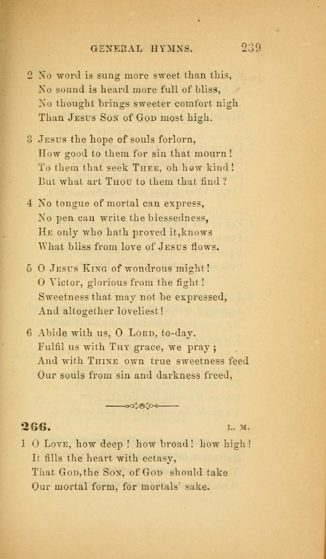 The Church Hymnal: a collection of hymns from the Prayer book hymnal, Additional hymns, and Hymns ancient and modern, and Hymns for church and home. For use in Churches where licensed by the Bishop page 239