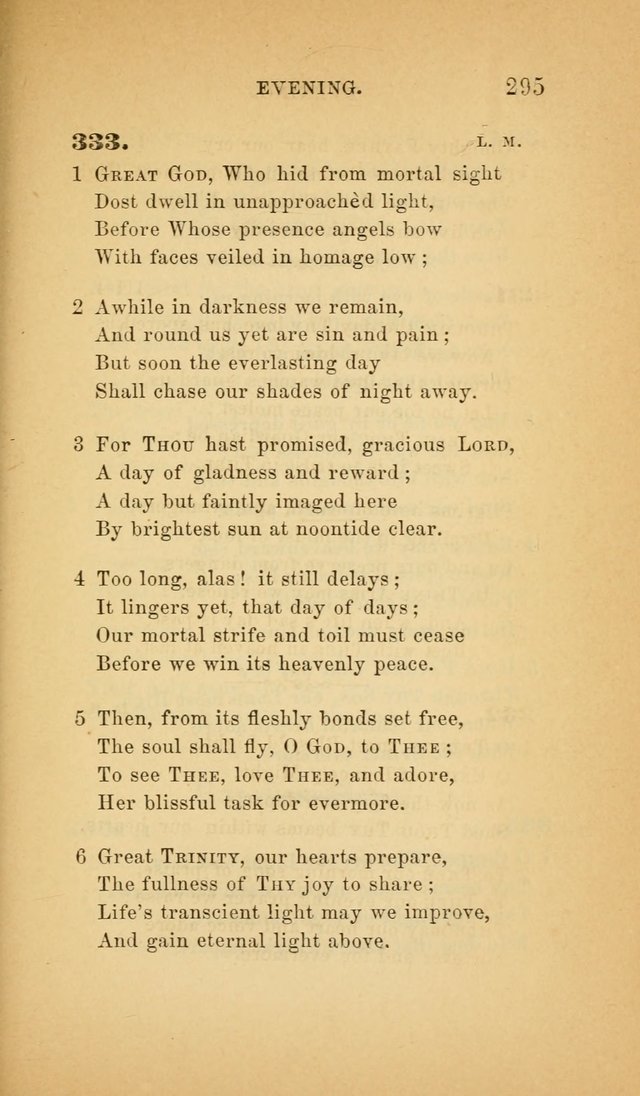 The Church Hymnal: a collection of hymns from the Prayer book hymnal, Additional hymns, and Hymns ancient and modern, and Hymns for church and home. For use in Churches where licensed by the Bishop page 295