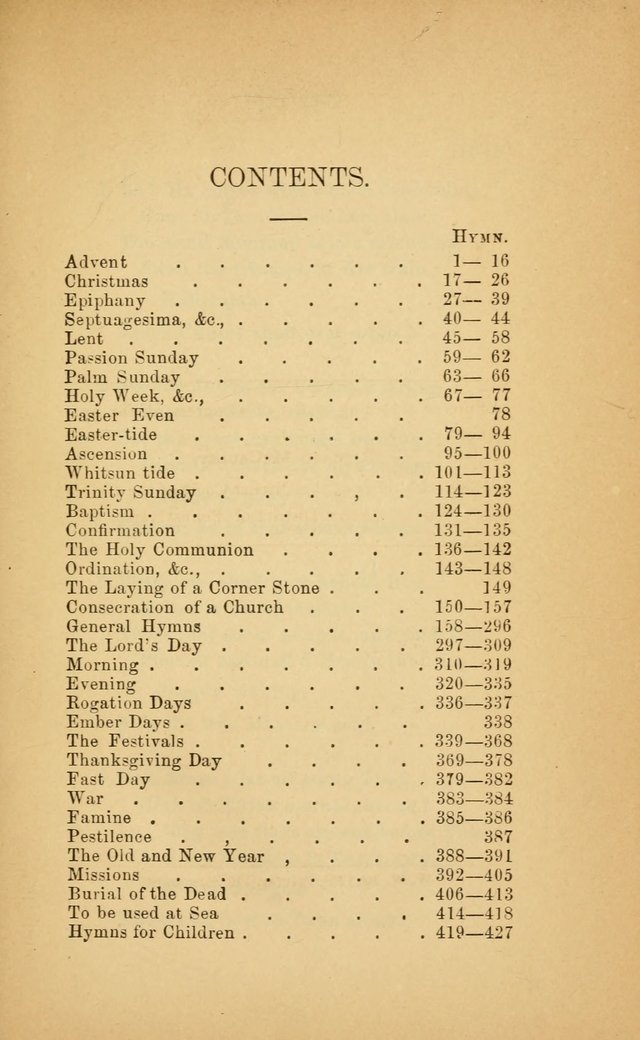 The Church Hymnal: a collection of hymns from the Prayer book hymnal, Additional hymns, and Hymns ancient and modern, and Hymns for church and home. For use in Churches where licensed by the Bishop page 3