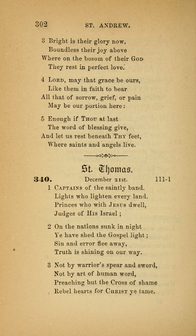 The Church Hymnal: a collection of hymns from the Prayer book hymnal, Additional hymns, and Hymns ancient and modern, and Hymns for church and home. For use in Churches where licensed by the Bishop page 302