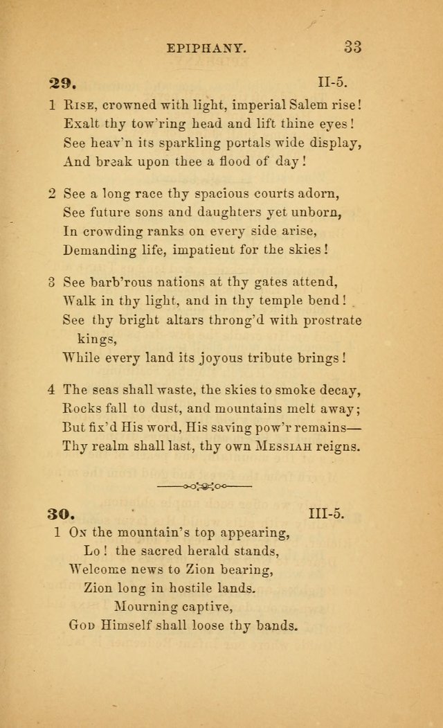 The Church Hymnal: a collection of hymns from the Prayer book hymnal, Additional hymns, and Hymns ancient and modern, and Hymns for church and home. For use in Churches where licensed by the Bishop page 33