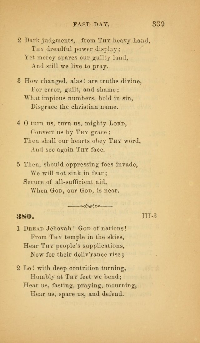 The Church Hymnal: a collection of hymns from the Prayer book hymnal, Additional hymns, and Hymns ancient and modern, and Hymns for church and home. For use in Churches where licensed by the Bishop page 339