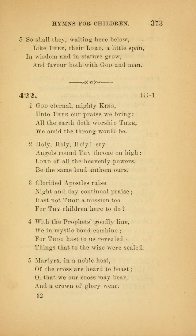 The Church Hymnal: a collection of hymns from the Prayer book hymnal, Additional hymns, and Hymns ancient and modern, and Hymns for church and home. For use in Churches where licensed by the Bishop page 373