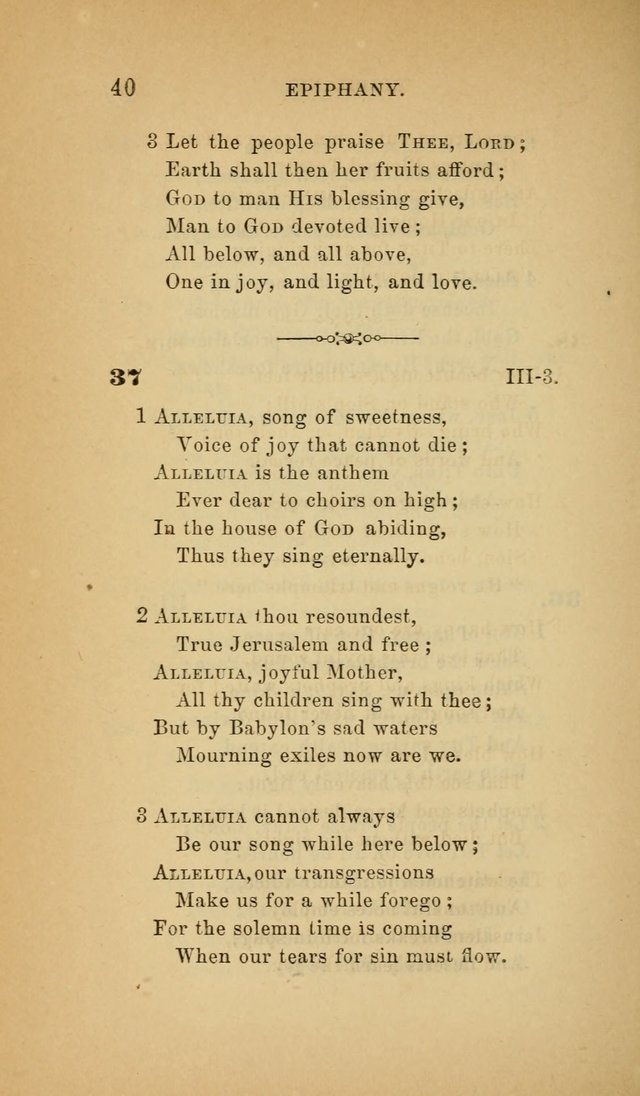 The Church Hymnal: a collection of hymns from the Prayer book hymnal, Additional hymns, and Hymns ancient and modern, and Hymns for church and home. For use in Churches where licensed by the Bishop page 40