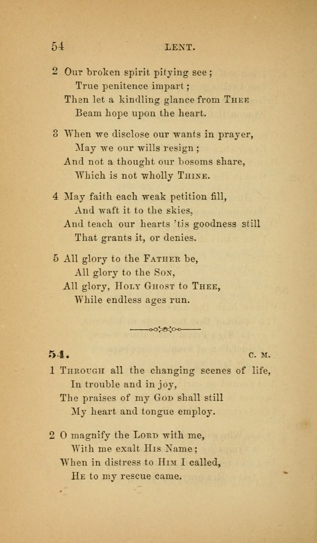 The Church Hymnal: a collection of hymns from the Prayer book hymnal, Additional hymns, and Hymns ancient and modern, and Hymns for church and home. For use in Churches where licensed by the Bishop page 54