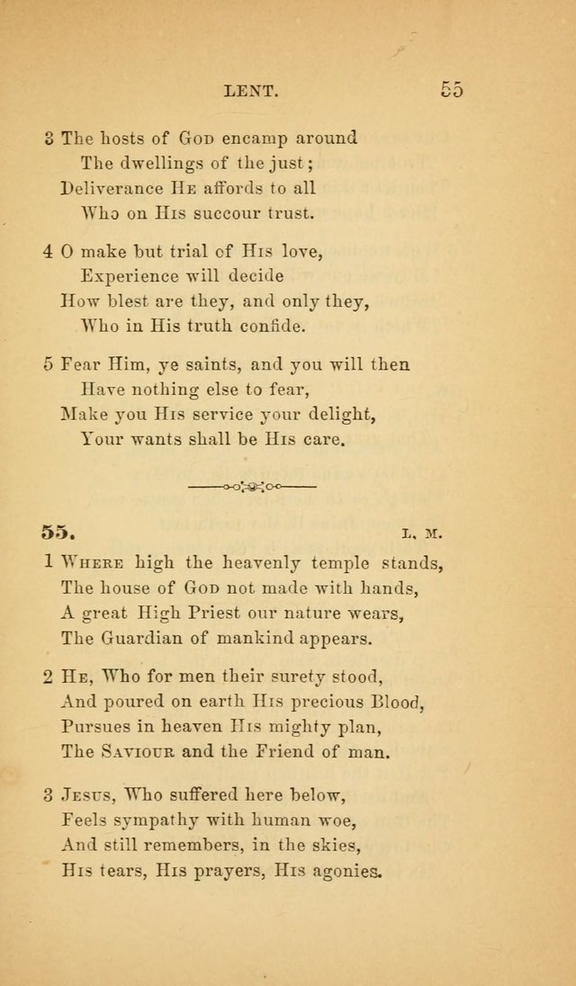 The Church Hymnal: a collection of hymns from the Prayer book hymnal, Additional hymns, and Hymns ancient and modern, and Hymns for church and home. For use in Churches where licensed by the Bishop page 55