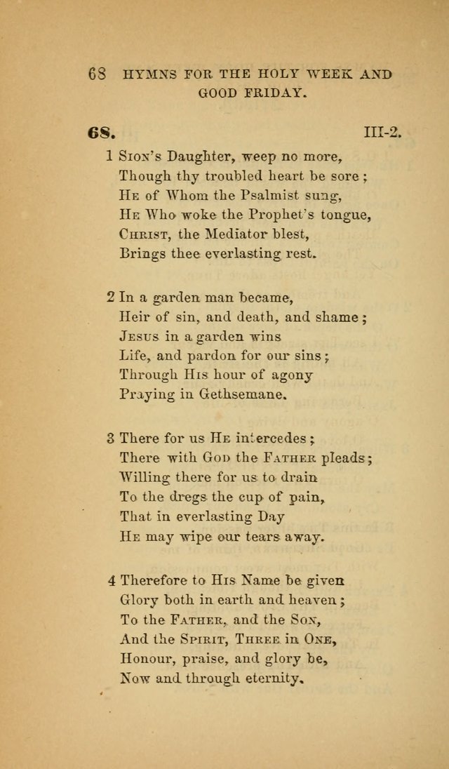 The Church Hymnal: a collection of hymns from the Prayer book hymnal, Additional hymns, and Hymns ancient and modern, and Hymns for church and home. For use in Churches where licensed by the Bishop page 68