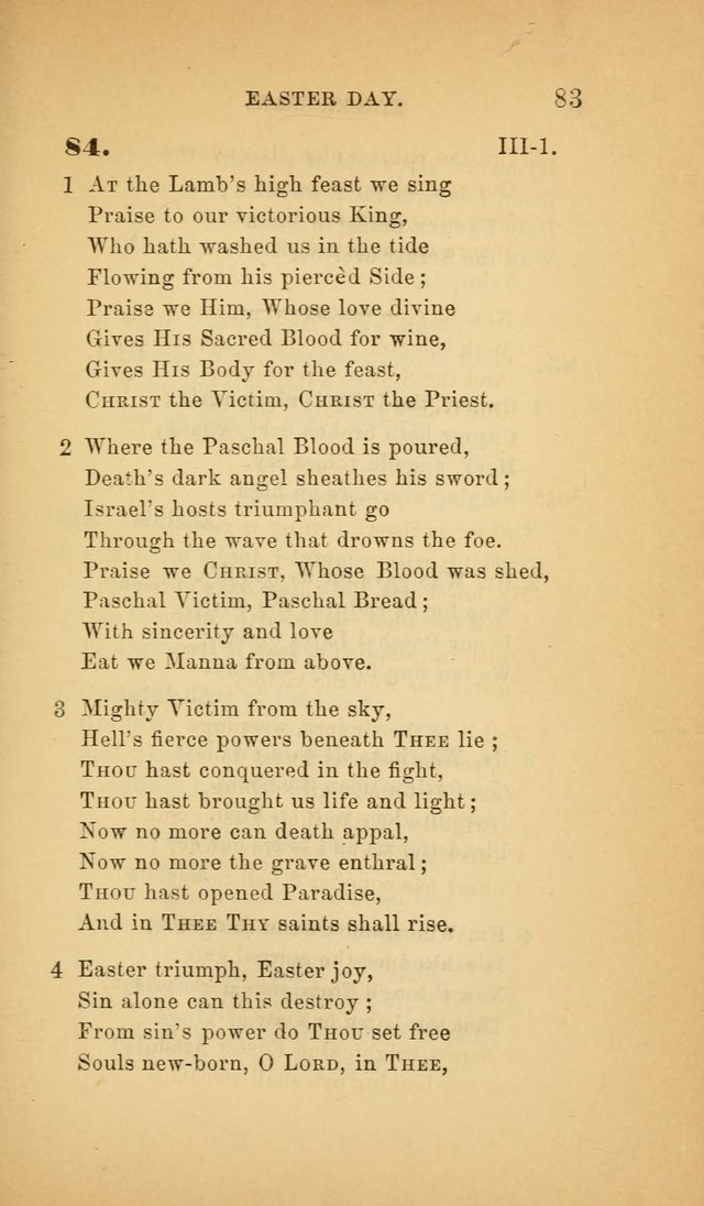 The Church Hymnal: a collection of hymns from the Prayer book hymnal, Additional hymns, and Hymns ancient and modern, and Hymns for church and home. For use in Churches where licensed by the Bishop page 83