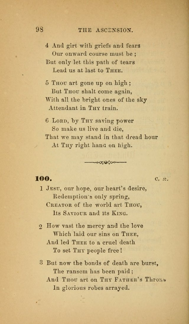 The Church Hymnal: a collection of hymns from the Prayer book hymnal, Additional hymns, and Hymns ancient and modern, and Hymns for church and home. For use in Churches where licensed by the Bishop page 98