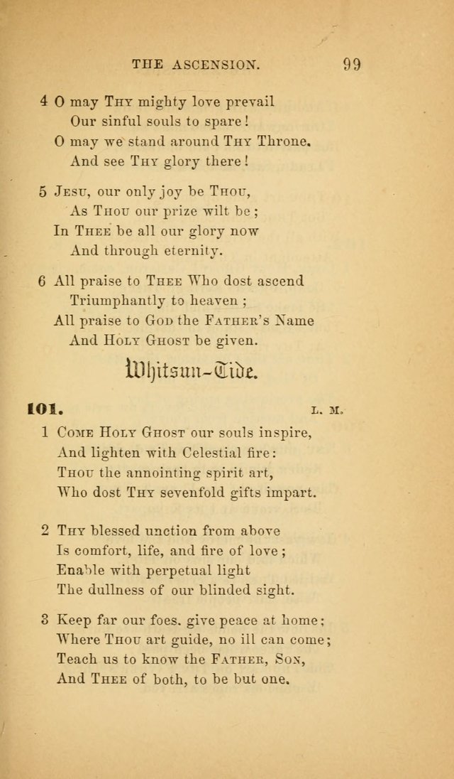 The Church Hymnal: a collection of hymns from the Prayer book hymnal, Additional hymns, and Hymns ancient and modern, and Hymns for church and home. For use in Churches where licensed by the Bishop page 99