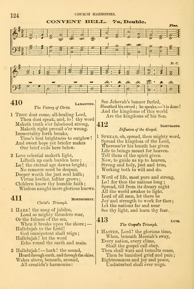 Church Harmonies: a collection of hymns and tunes for the use of Congregations page 124