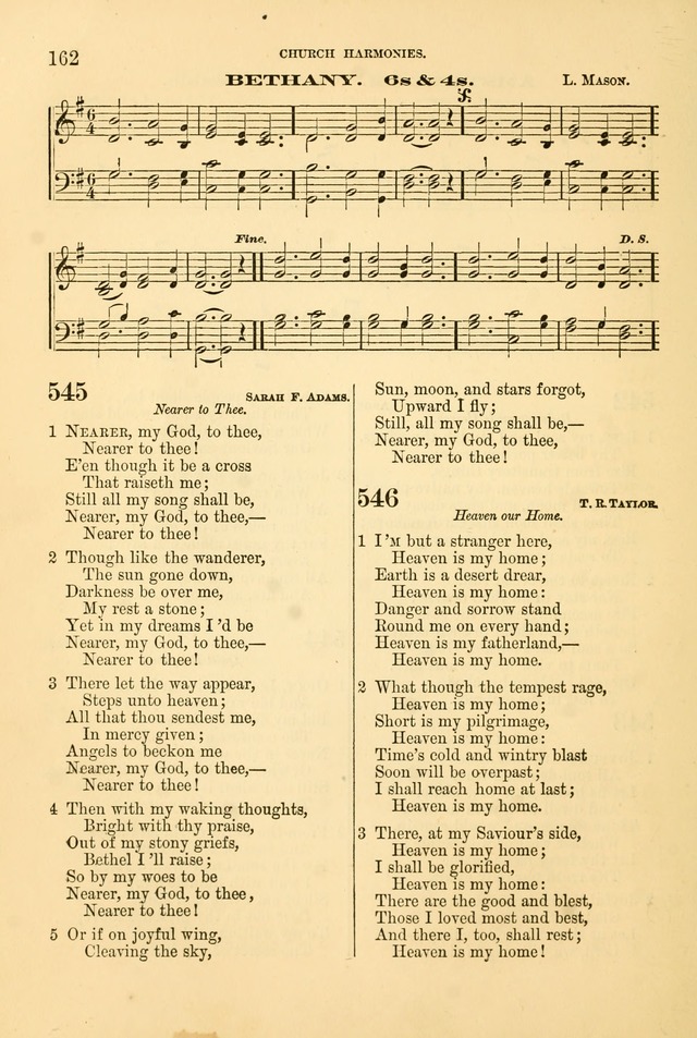 Church Harmonies: a collection of hymns and tunes for the use of Congregations page 162