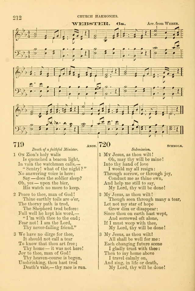 Church Harmonies: a collection of hymns and tunes for the use of Congregations page 212