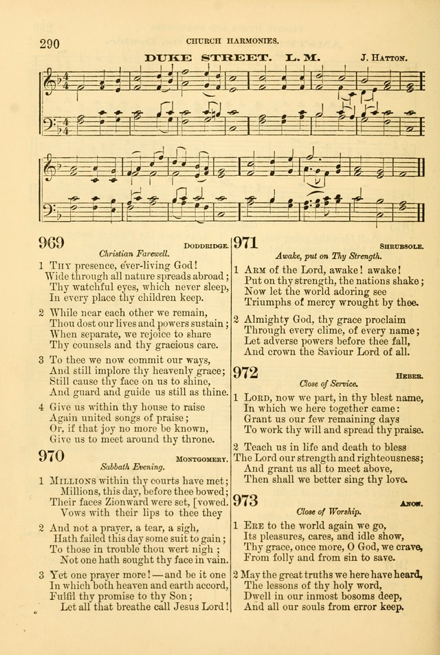 Church Harmonies: a collection of hymns and tunes for the use of Congregations page 290