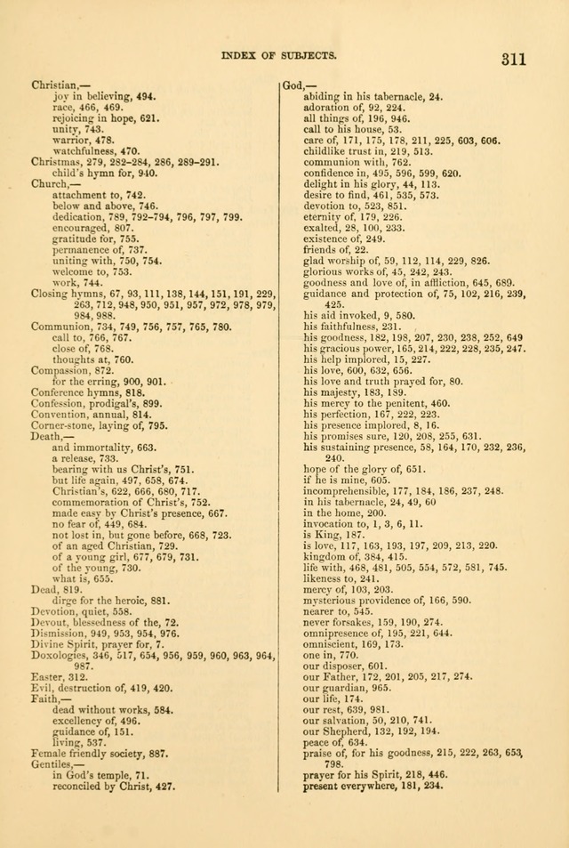 Church Harmonies: a collection of hymns and tunes for the use of Congregations page 311