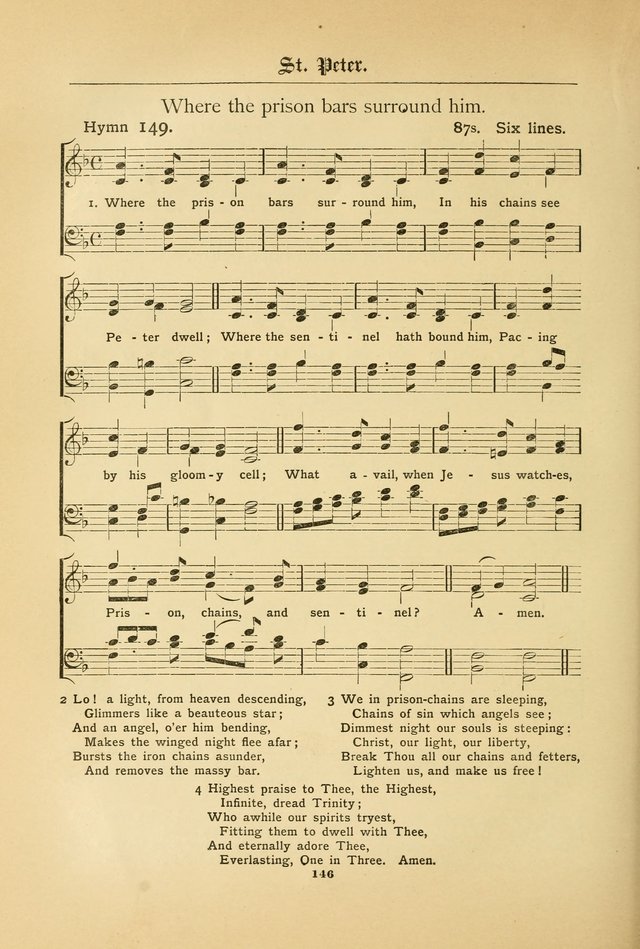 The Catholic Hymnal: containing hymns for congregational and home use, and the vesper psalms, the office of compline, the litanies, hymns at benediction, etc. page 146