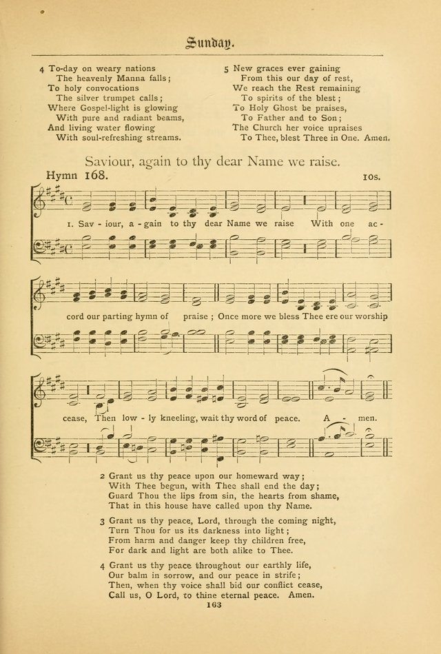 The Catholic Hymnal: containing hymns for congregational and home use, and the vesper psalms, the office of compline, the litanies, hymns at benediction, etc. page 163