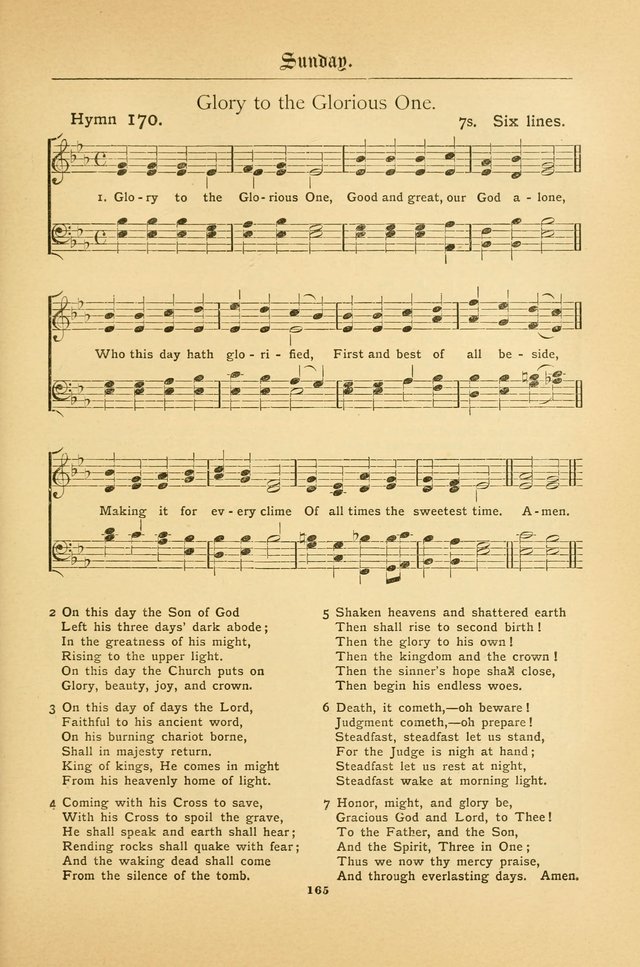 The Catholic Hymnal: containing hymns for congregational and home use, and the vesper psalms, the office of compline, the litanies, hymns at benediction, etc. page 165