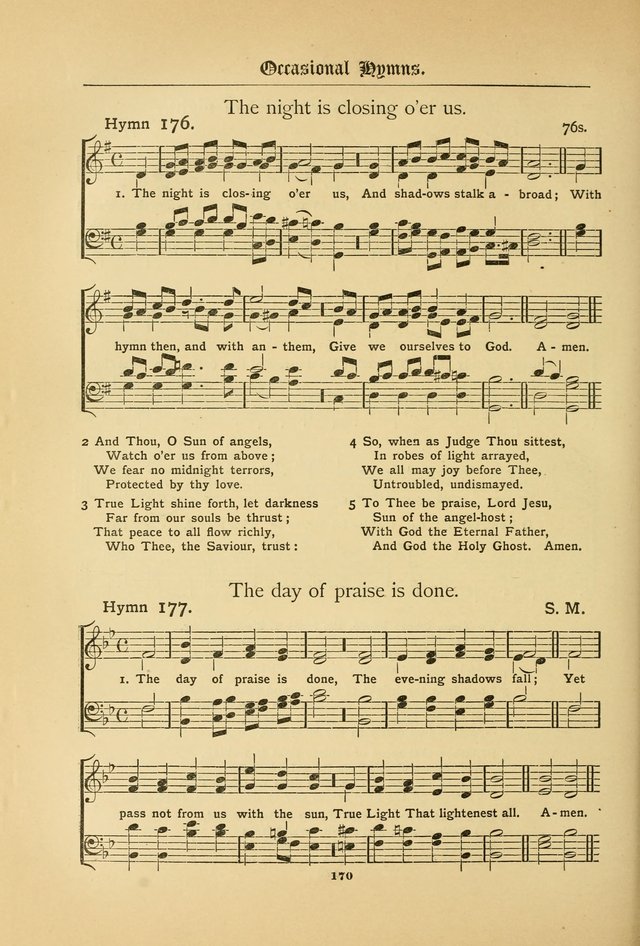 The Catholic Hymnal: containing hymns for congregational and home use, and the vesper psalms, the office of compline, the litanies, hymns at benediction, etc. page 170