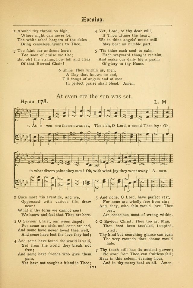 The Catholic Hymnal: containing hymns for congregational and home use, and the vesper psalms, the office of compline, the litanies, hymns at benediction, etc. page 171