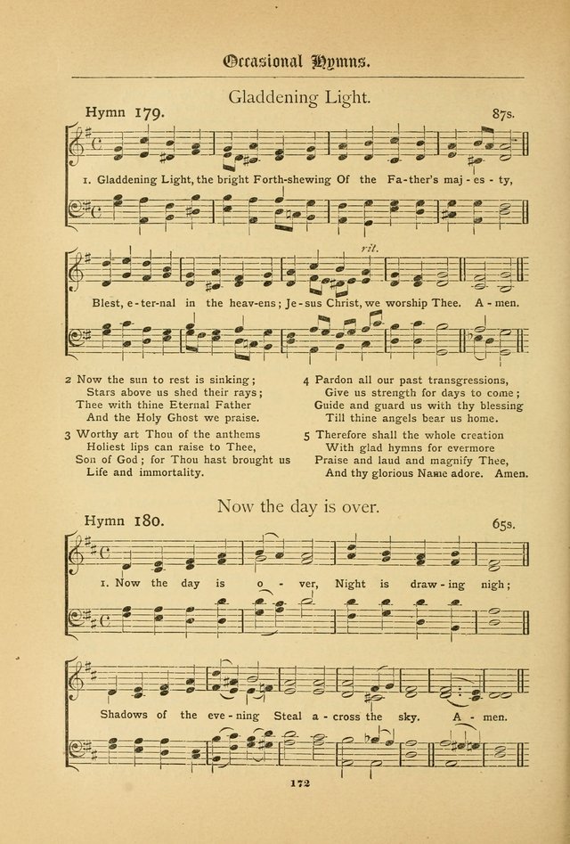 The Catholic Hymnal: containing hymns for congregational and home use, and the vesper psalms, the office of compline, the litanies, hymns at benediction, etc. page 172