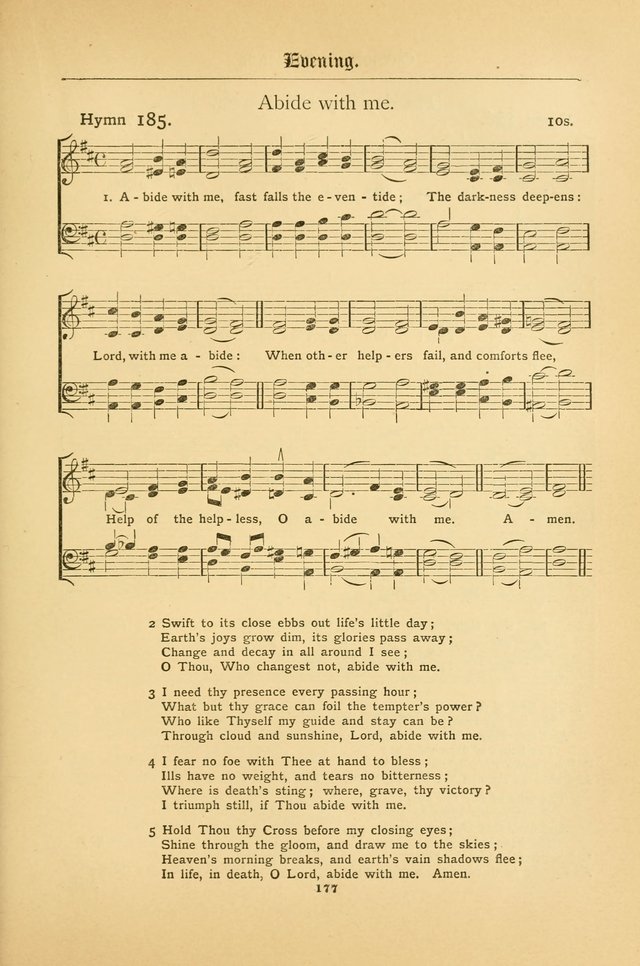 The Catholic Hymnal: containing hymns for congregational and home use, and the vesper psalms, the office of compline, the litanies, hymns at benediction, etc. page 177