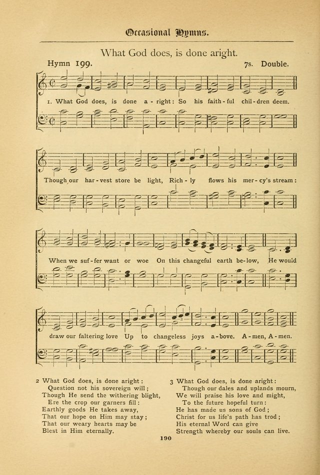 The Catholic Hymnal: containing hymns for congregational and home use, and the vesper psalms, the office of compline, the litanies, hymns at benediction, etc. page 190