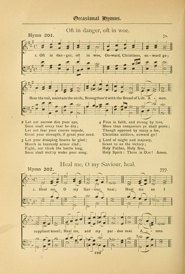 The Catholic Hymnal: containing hymns for congregational and home use, and the vesper psalms, the office of compline, the litanies, hymns at benediction, etc. page 192