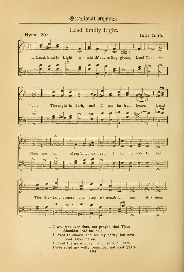 The Catholic Hymnal: containing hymns for congregational and home use, and the vesper psalms, the office of compline, the litanies, hymns at benediction, etc. page 194