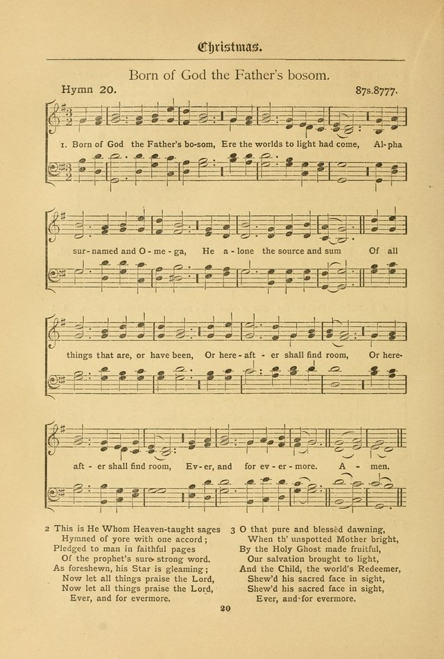 The Catholic Hymnal: containing hymns for congregational and home use, and the vesper psalms, the office of compline, the litanies, hymns at benediction, etc. page 20