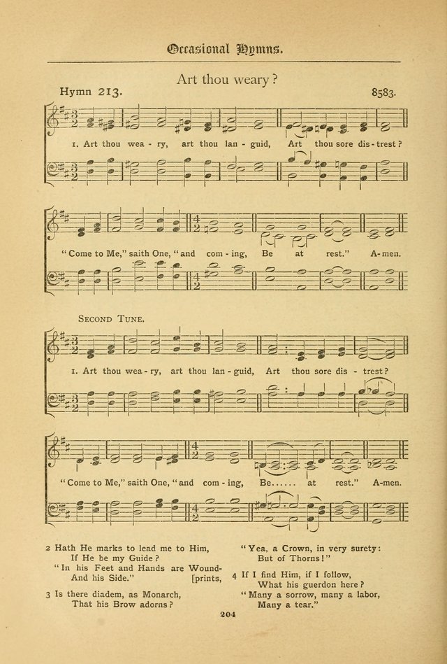 The Catholic Hymnal: containing hymns for congregational and home use, and the vesper psalms, the office of compline, the litanies, hymns at benediction, etc. page 204