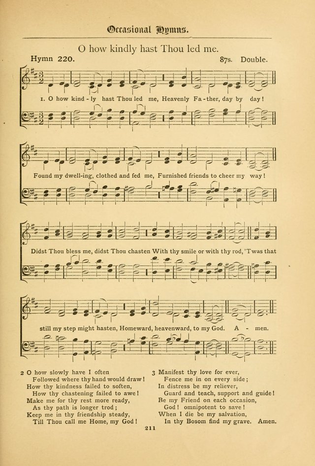 The Catholic Hymnal: containing hymns for congregational and home use, and the vesper psalms, the office of compline, the litanies, hymns at benediction, etc. page 211