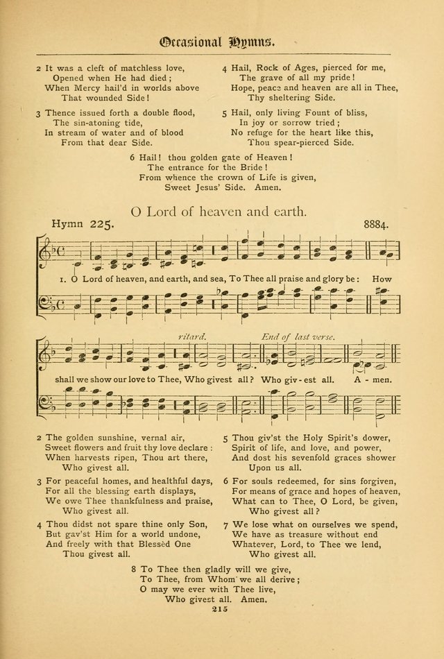 The Catholic Hymnal: containing hymns for congregational and home use, and the vesper psalms, the office of compline, the litanies, hymns at benediction, etc. page 215