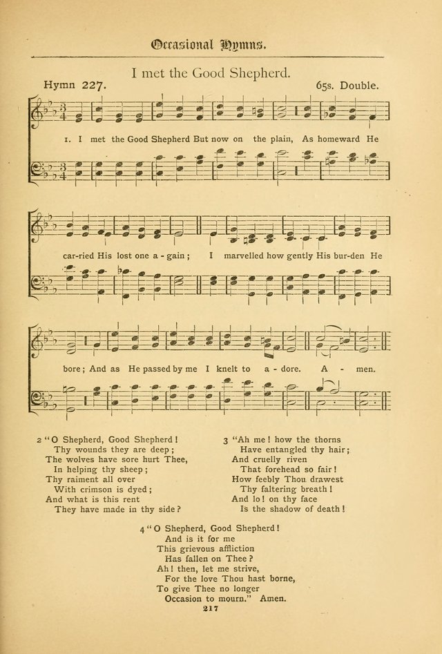 The Catholic Hymnal: containing hymns for congregational and home use, and the vesper psalms, the office of compline, the litanies, hymns at benediction, etc. page 217