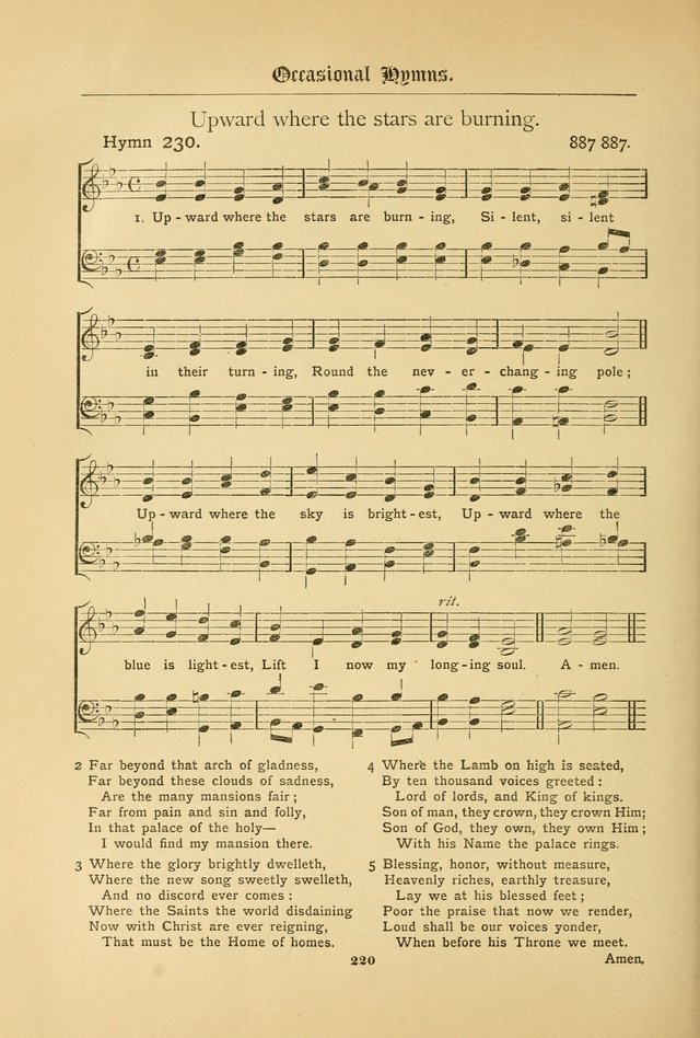 The Catholic Hymnal: containing hymns for congregational and home use, and the vesper psalms, the office of compline, the litanies, hymns at benediction, etc. page 220