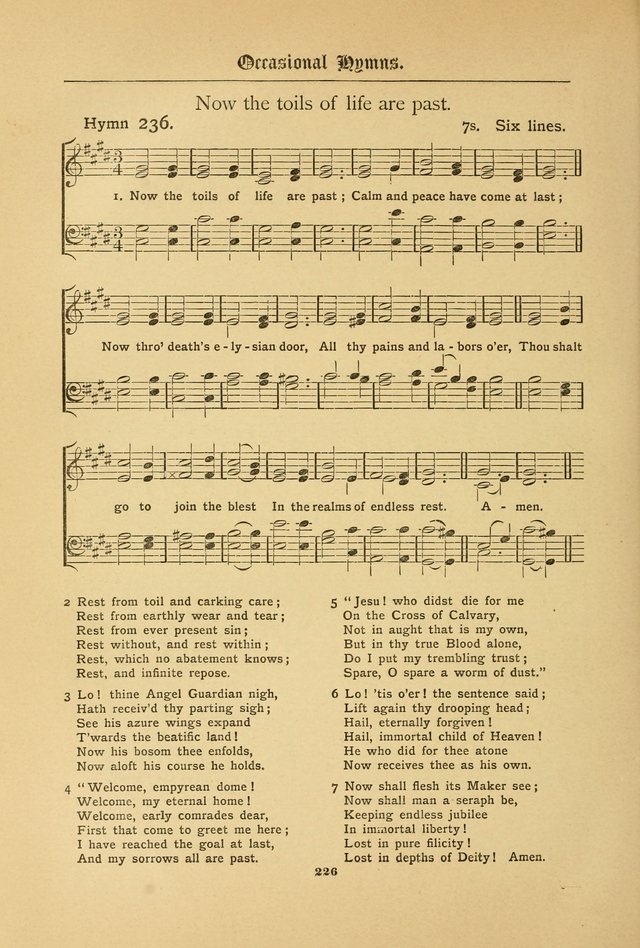 The Catholic Hymnal: containing hymns for congregational and home use, and the vesper psalms, the office of compline, the litanies, hymns at benediction, etc. page 226