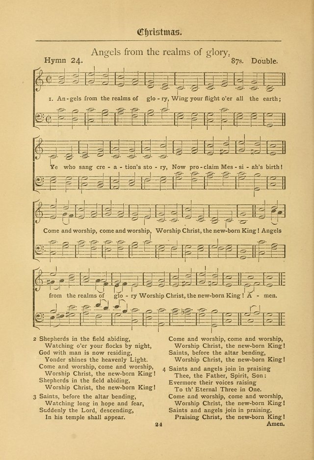 The Catholic Hymnal: containing hymns for congregational and home use, and the vesper psalms, the office of compline, the litanies, hymns at benediction, etc. page 24