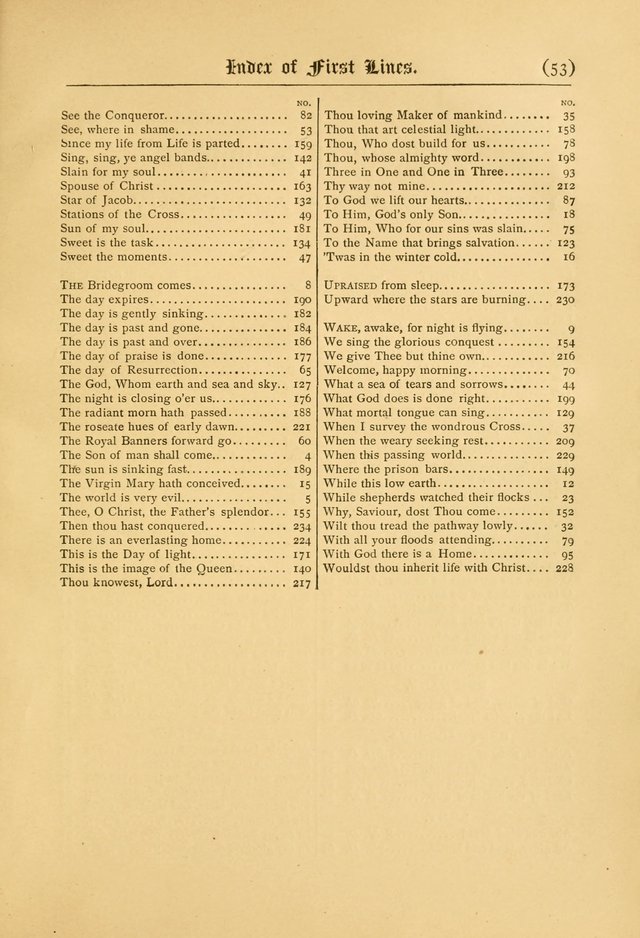 The Catholic Hymnal: containing hymns for congregational and home use, and the vesper psalms, the office of compline, the litanies, hymns at benediction, etc. page 281