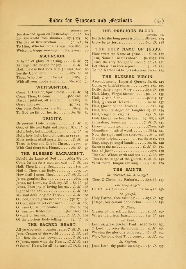 The Catholic Hymnal: containing hymns for congregational and home use, and the vesper psalms, the office of compline, the litanies, hymns at benediction, etc. page 283