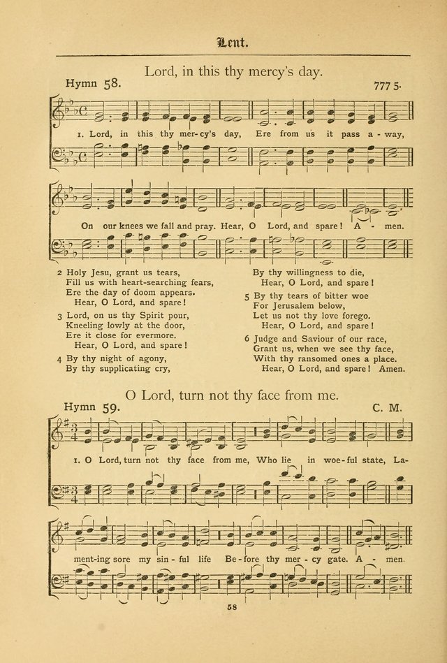 The Catholic Hymnal: containing hymns for congregational and home use, and the vesper psalms, the office of compline, the litanies, hymns at benediction, etc. page 58