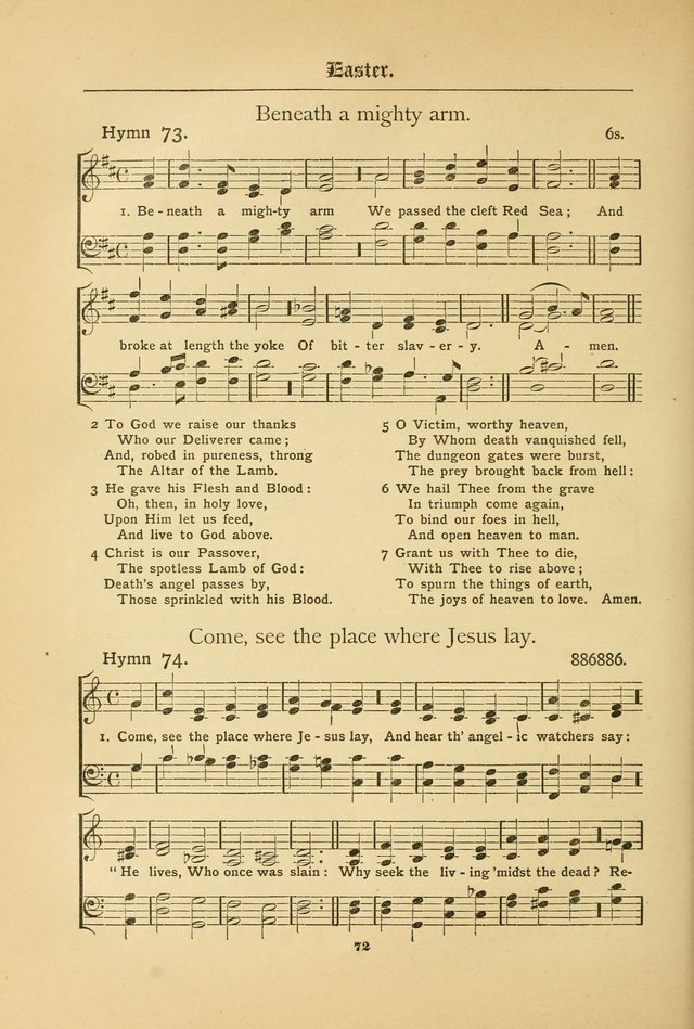 The Catholic Hymnal: containing hymns for congregational and home use, and the vesper psalms, the office of compline, the litanies, hymns at benediction, etc. page 72